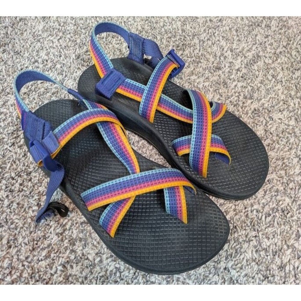 Chaco Z Cloud 2 Sandal Tetra Sunset Womens Size 9 Colorful Blue Purple Yellow